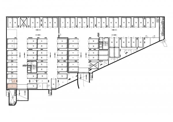 Miejsce postojowe KL1 MP1 z komórką lokatorską KL1K6