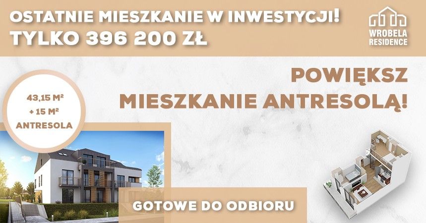 Ostatnie mieszkanie w inwestycji!